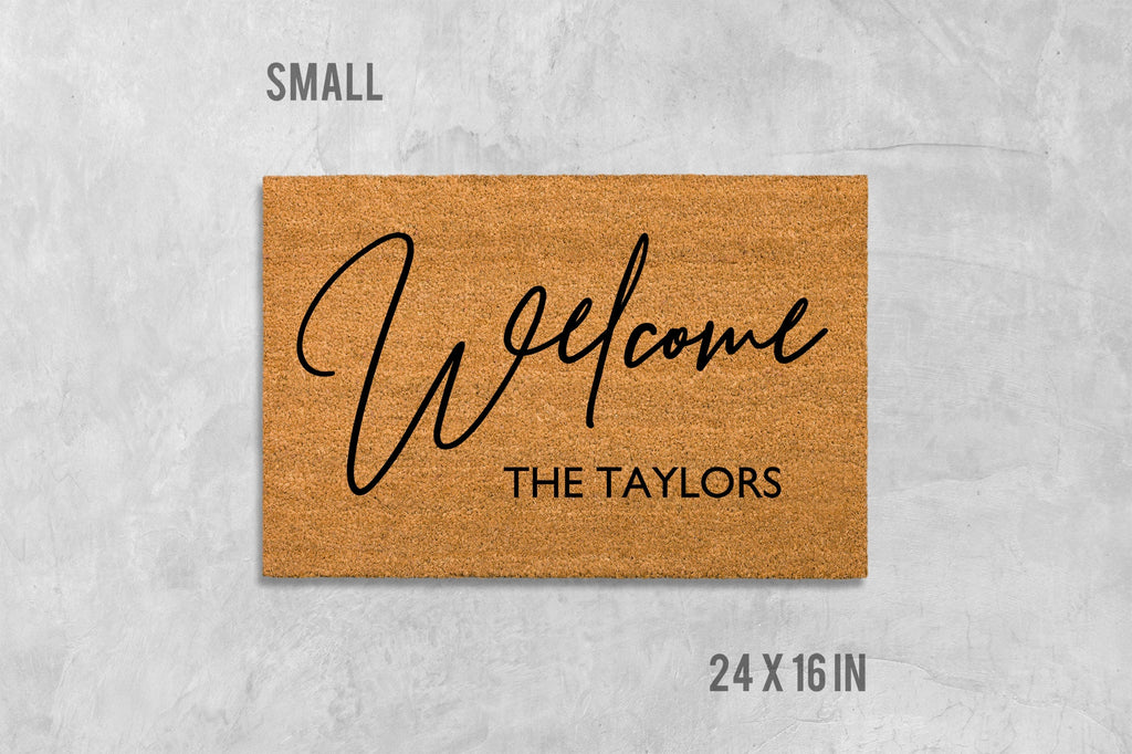 Doormat Custom Doormat Personalized Decor Last Name Doormat with Name Newlywed Gift Custom Welcome Mat Custom Door Mat Last Name Mat Family
