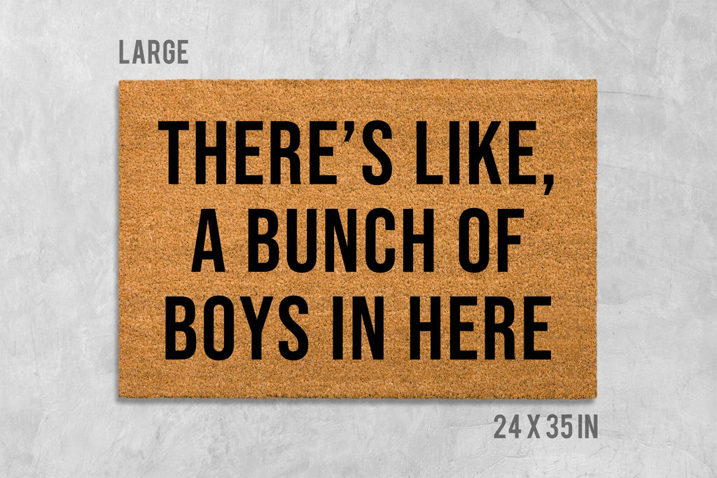 Welcome Doormat: Funny Boys Family Mat (Coir, Latex)