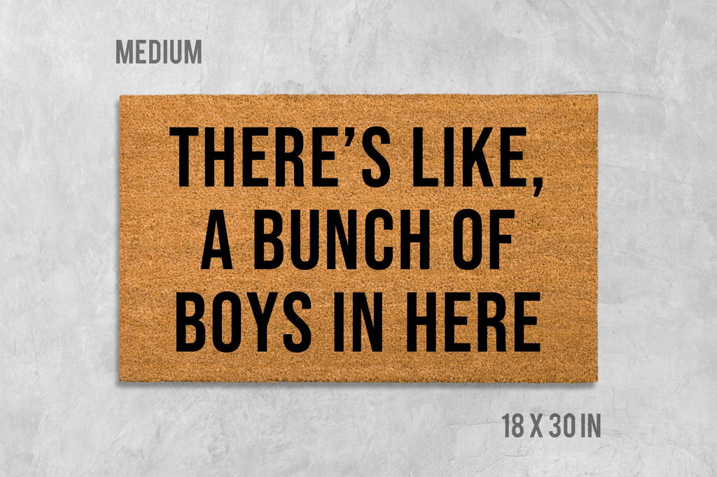 Welcome Doormat: Funny Boys Family Mat (Coir, Latex)