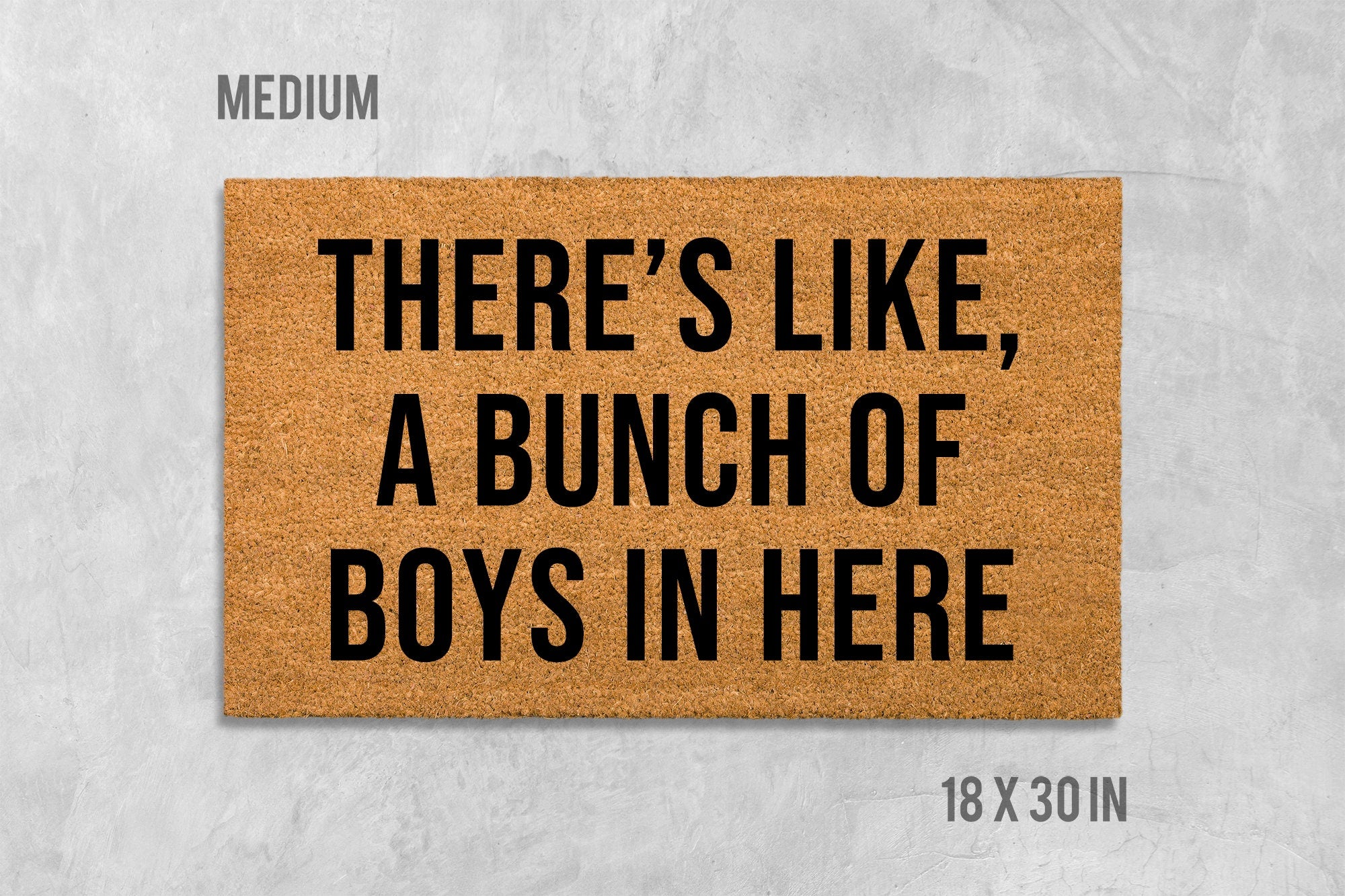 Welcome Doormat: Funny Boys Family Mat (Coir, Latex)