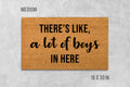 Family Welcome Doormat: Funny Boys Saying (Coir, Latex)