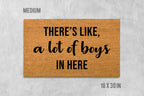 Family Welcome Doormat: Funny Boys Saying (Coir, Latex)