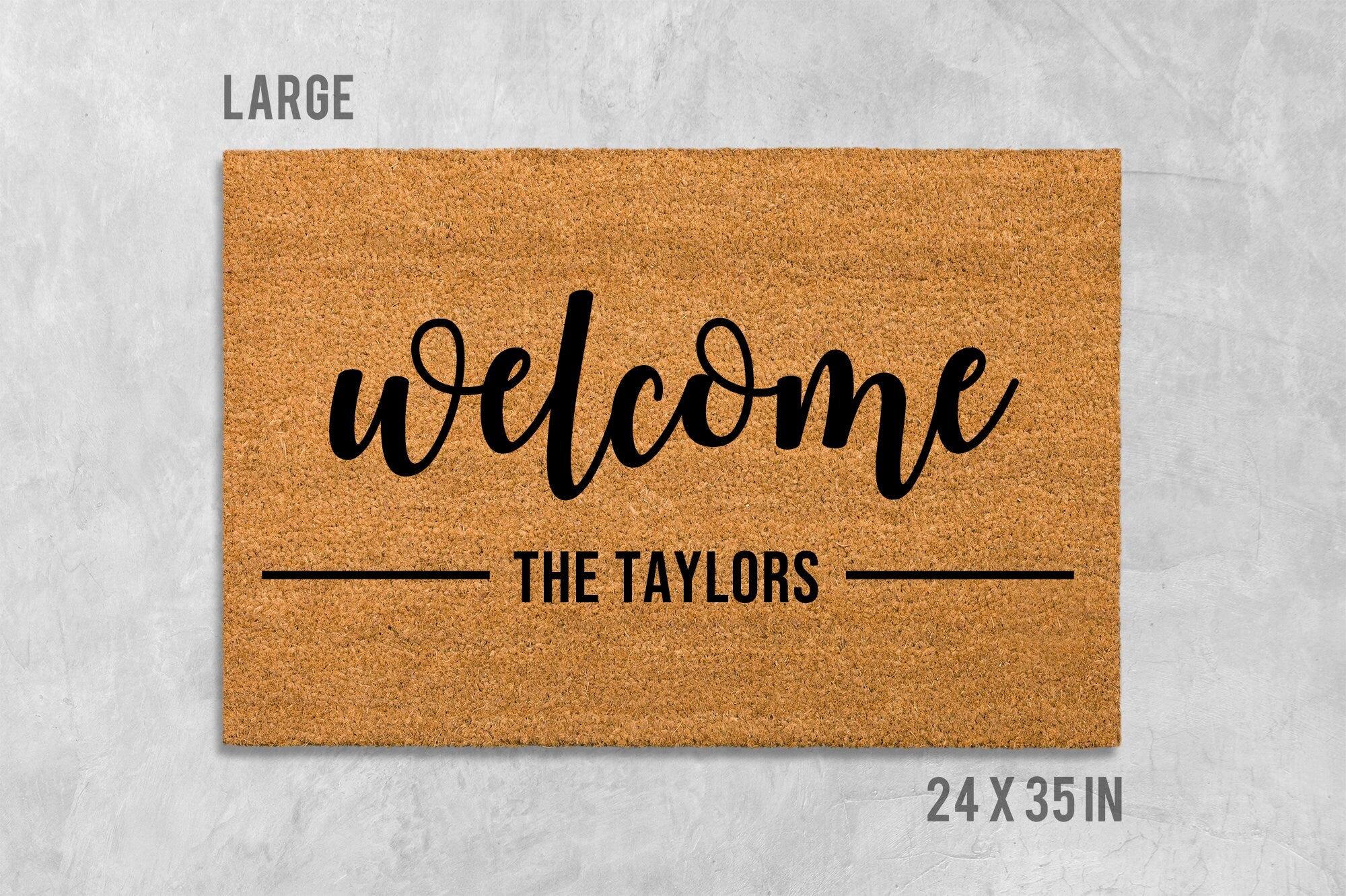 Personalized Family Doormat: Custom Last Name Welcome Mat