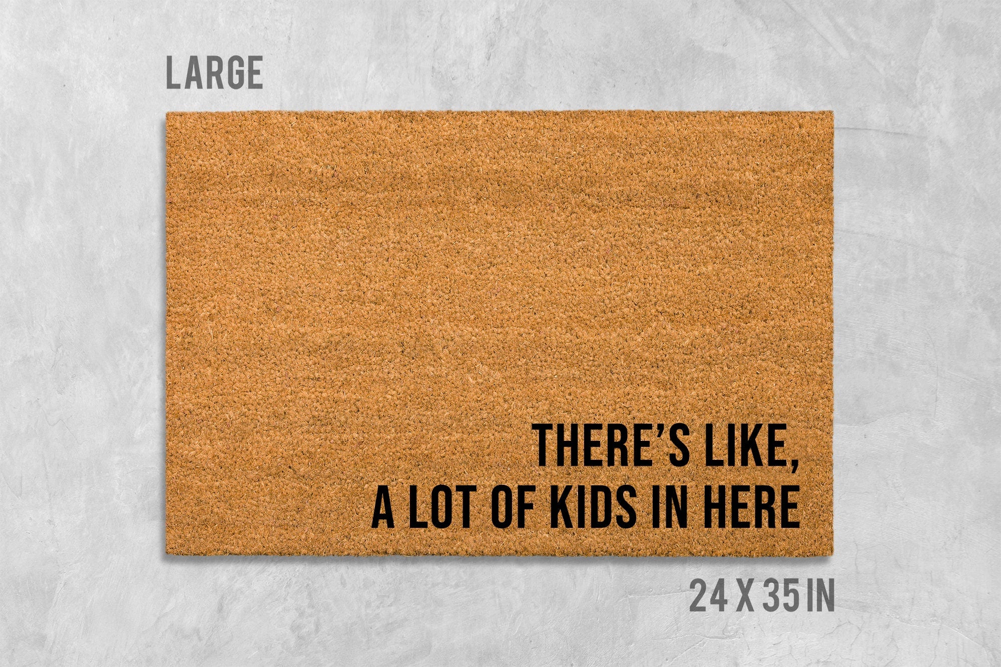 Funny Kids Doormat, Natural Coir Welcome Mat (Latex Backing)
