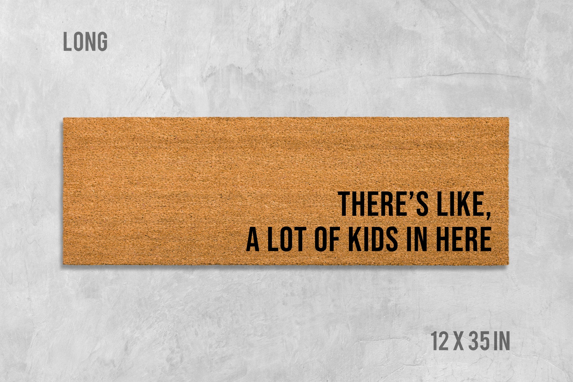 Funny Kids Doormat, Natural Coir Welcome Mat (Latex Backing)