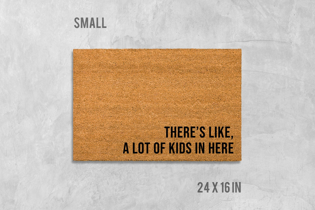 Funny Kids Doormat, Natural Coir Welcome Mat (Latex Backing)