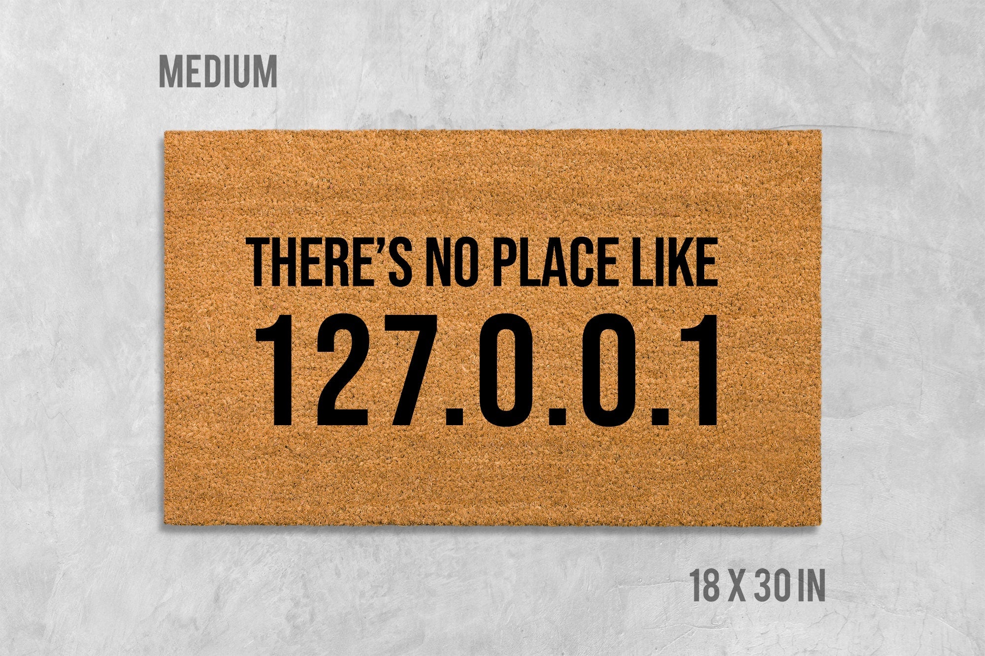 IP Address Doormat: Geeky Welcome Mat (Natural Coir, Latex)