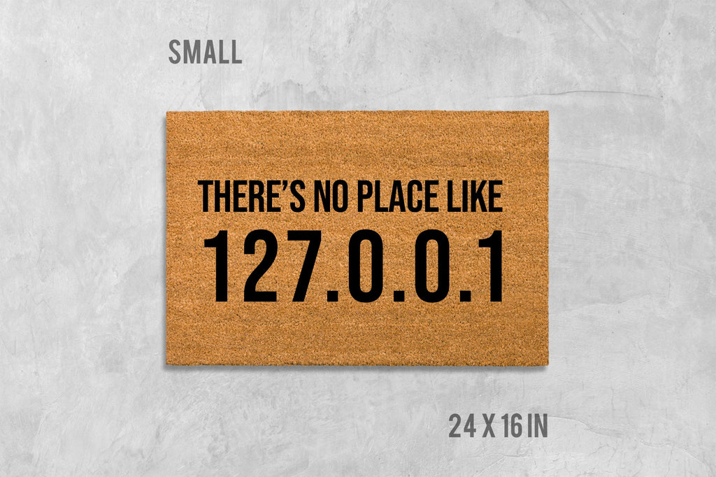 IP Address Doormat: Geeky Welcome Mat (Natural Coir, Latex)