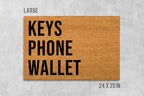Keys Phone Wallet Doormat: Reminder Mat for Forgetful Days