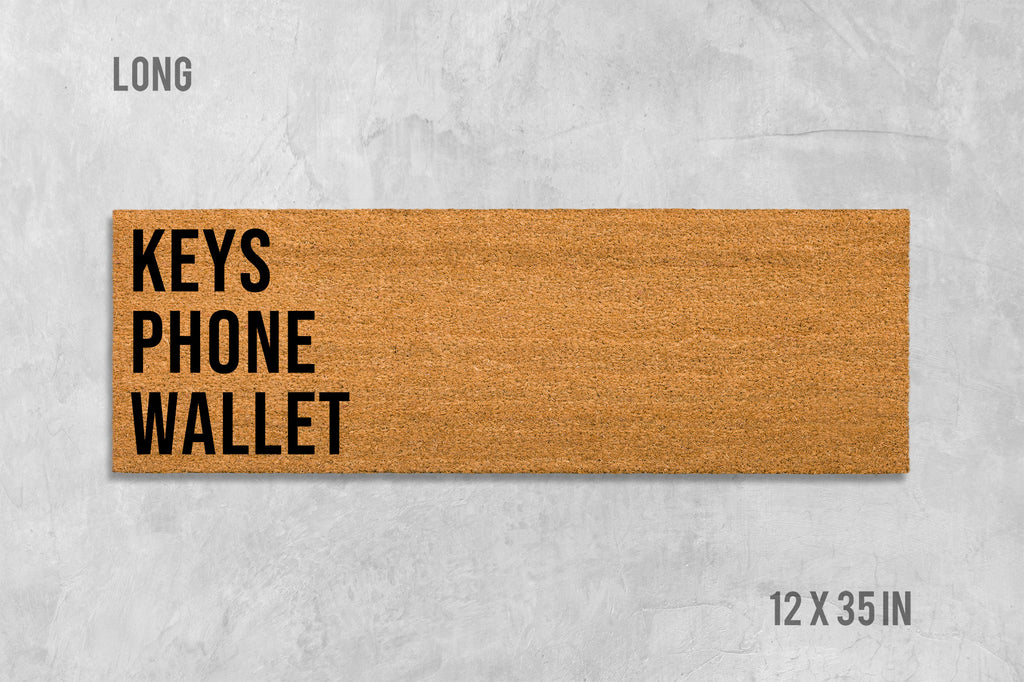 Keys Phone Wallet Doormat: Reminder Mat for Forgetful Days