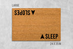 Cabin Ski Doormat, Double-Sided Sleep & Slopes (Natural Coir)