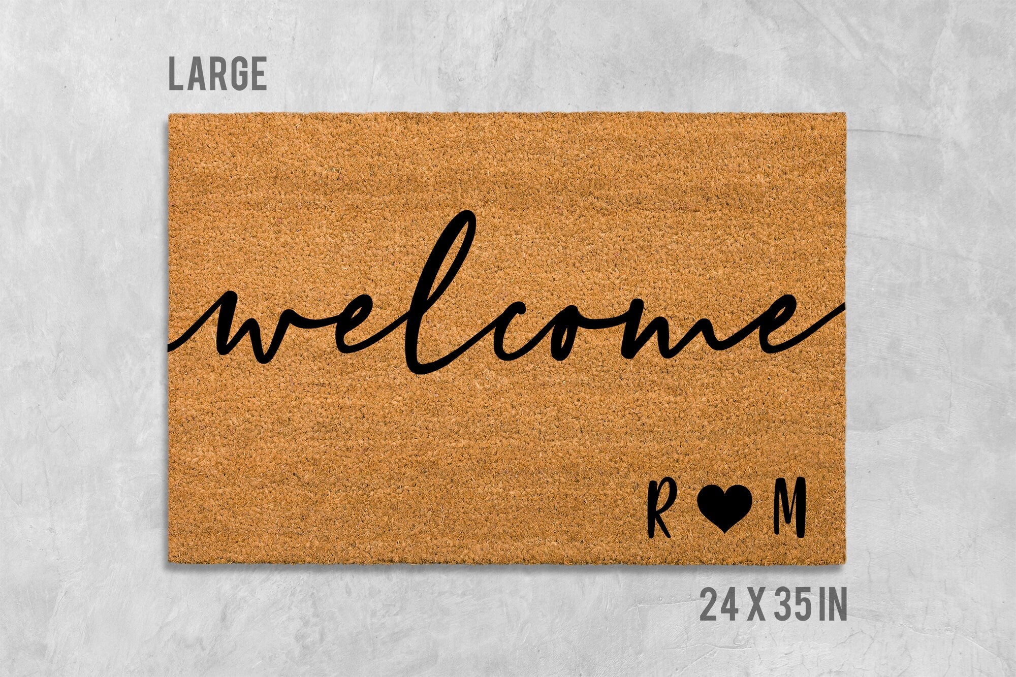 Personalized Initial Doormat: Custom Name Welcome Mat