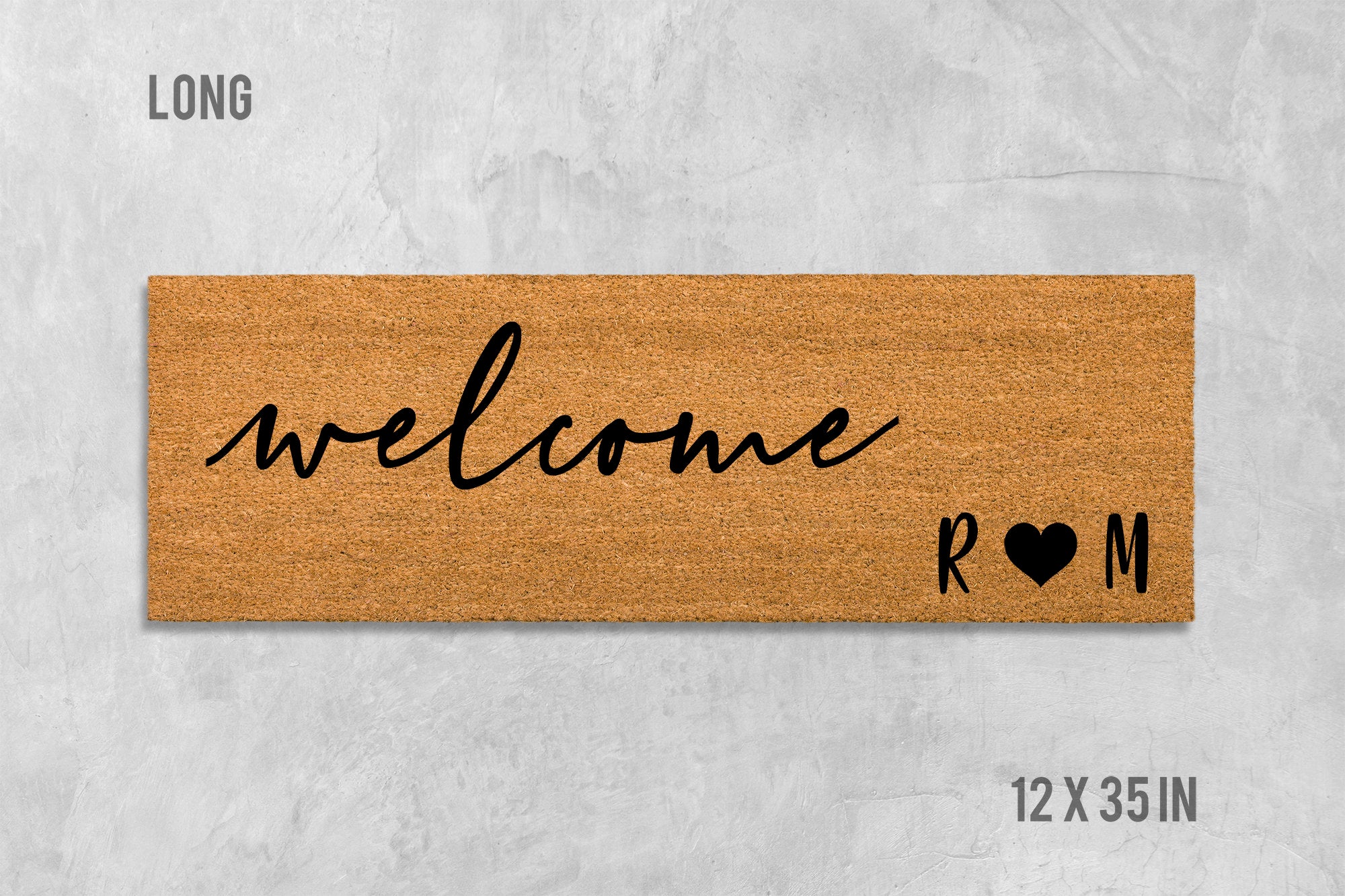 Personalized Initial Doormat: Custom Name Welcome Mat