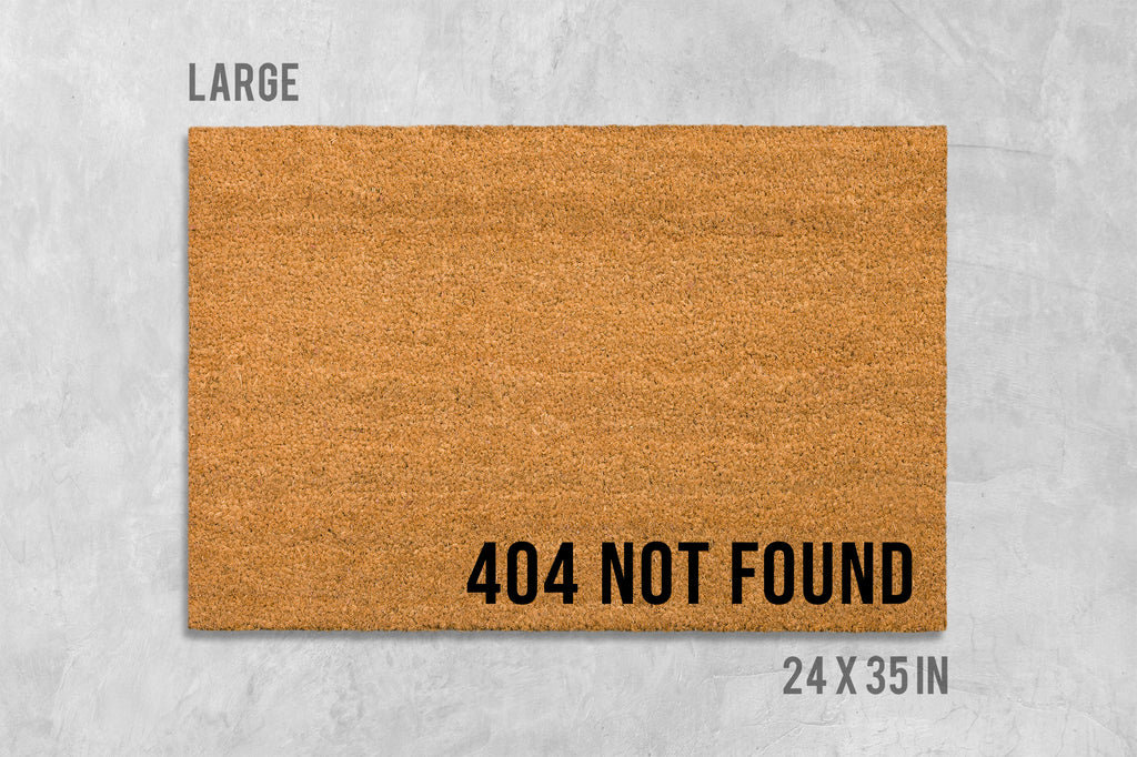 Internet Doormat: 404 Not Found Design - Natural Coir, Latex Backing