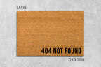 Internet Doormat: 404 Not Found Design - Natural Coir, Latex Backing