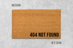 Internet Doormat: 404 Not Found Design - Natural Coir, Latex Backing