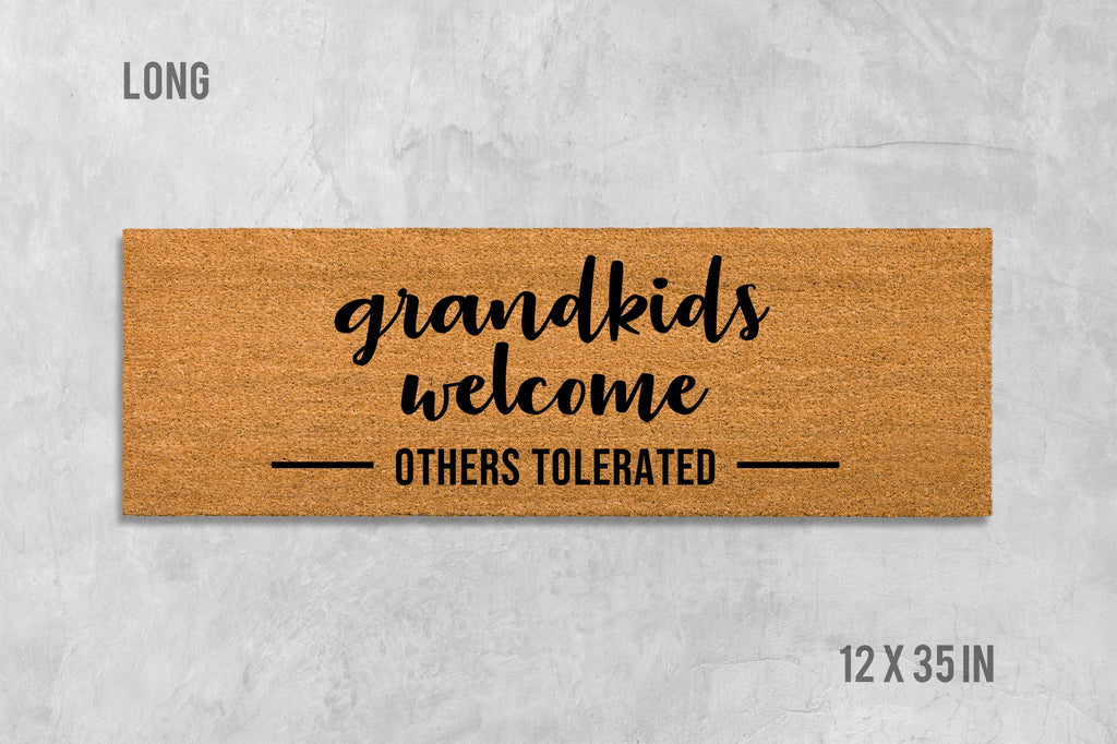 Grandkids Welcome Doormat - Funny Family Entrance Mat