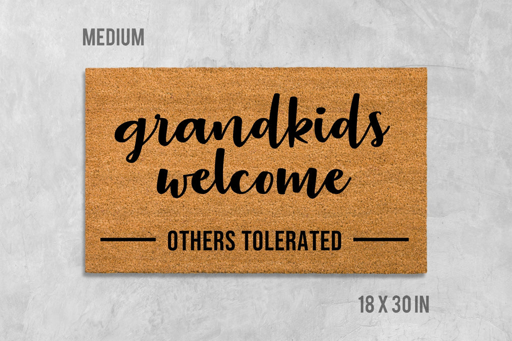 Grandkids Welcome Doormat - Funny Family Entrance Mat