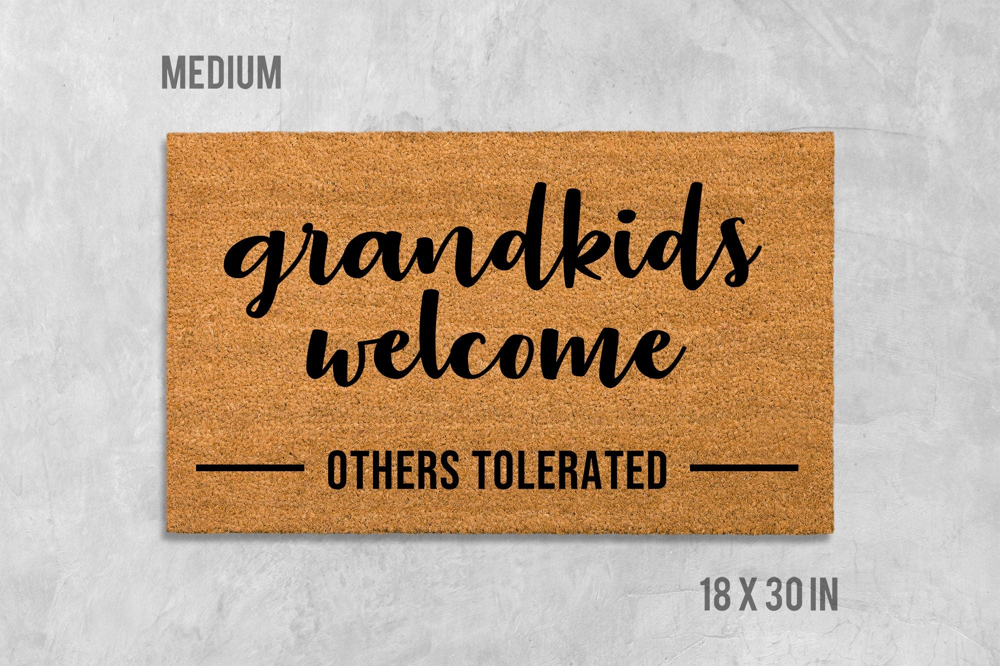 Grandkids Welcome Doormat - Funny Family Entrance Mat