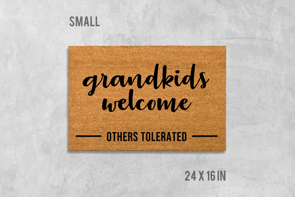 Grandkids Welcome Doormat - Funny Family Entrance Mat