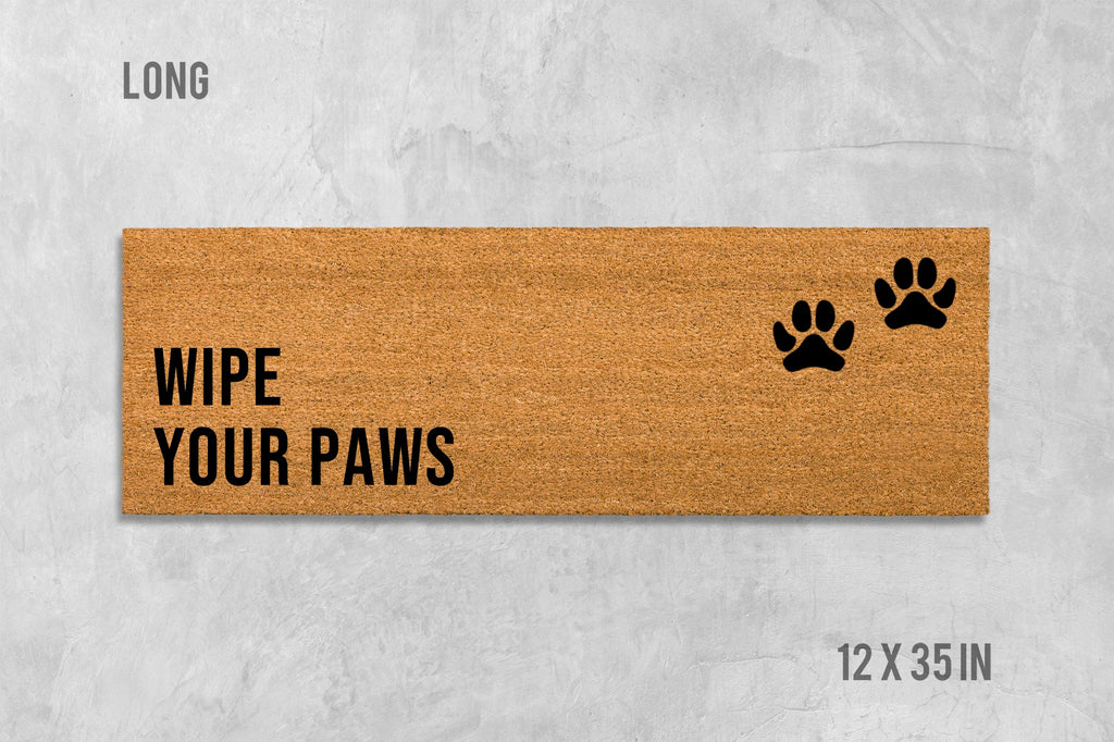 Funny Dog Door Mat Wipe Your Paws (Natural Coir, Latex)