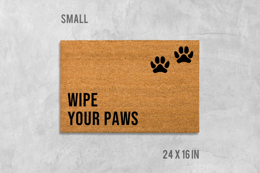 Funny Dog Door Mat Wipe Your Paws (Natural Coir, Latex)