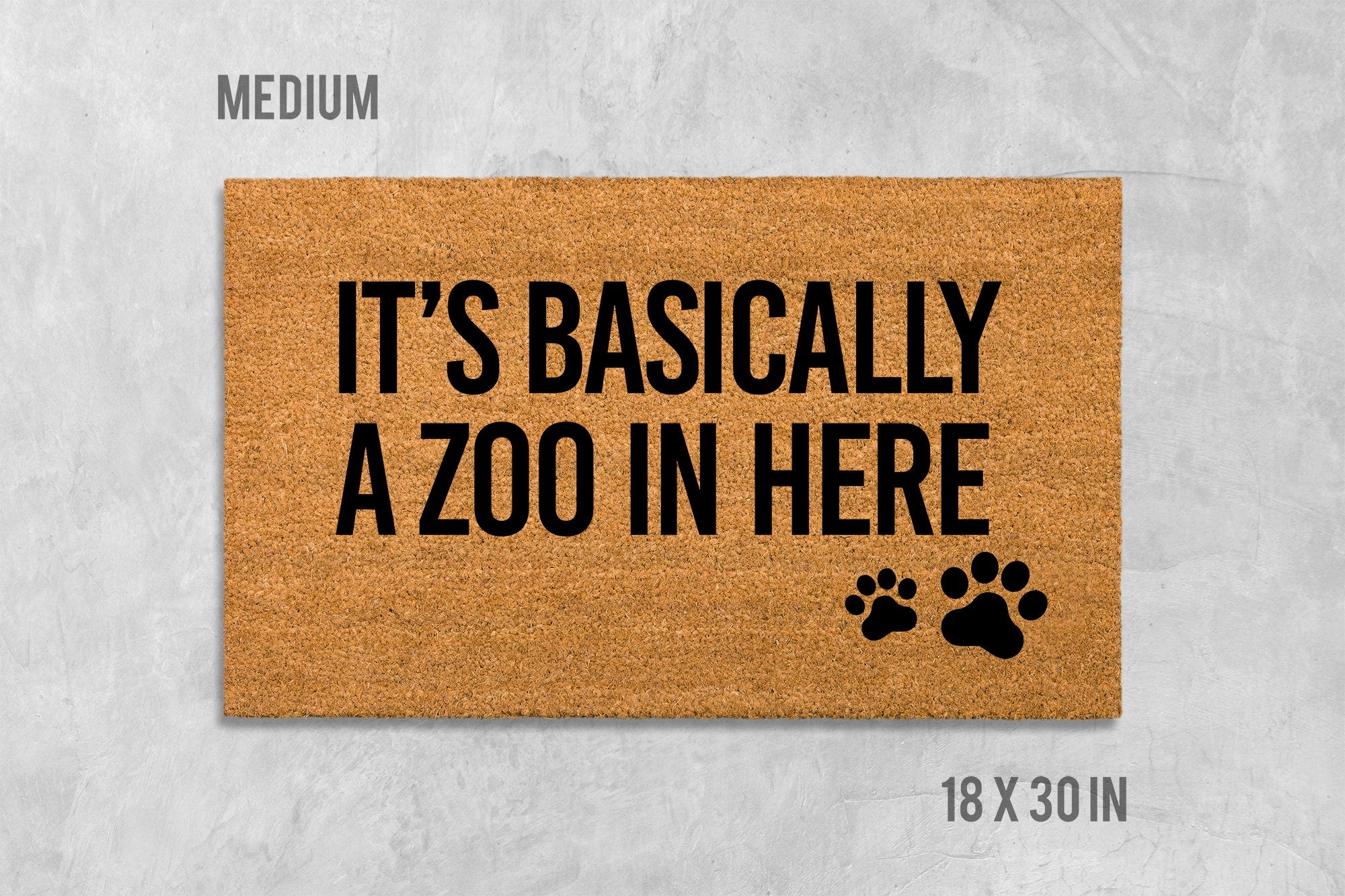 Funny Animal Doormat - Dogs, Cats Welcome Mat