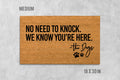 Funny Dog Doormat: No Need to Knock, Welcome Mat