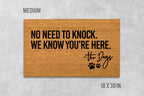 Funny Dog Doormat: No Need to Knock, Welcome Mat