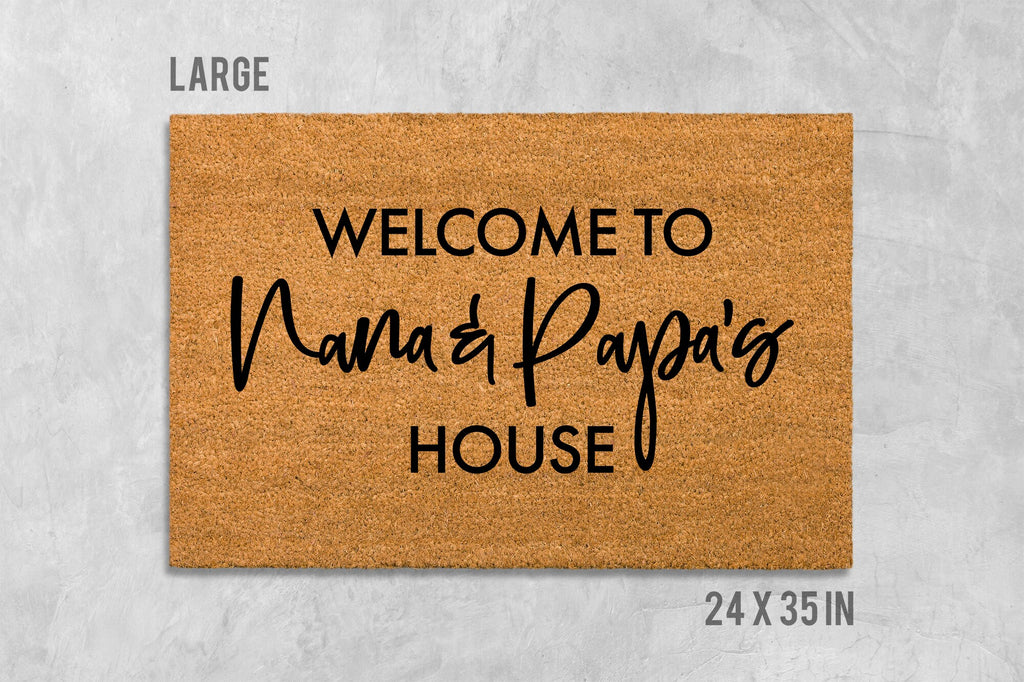 Nana and Papa Doormat: Welcome Mat for Grandparents’ Home