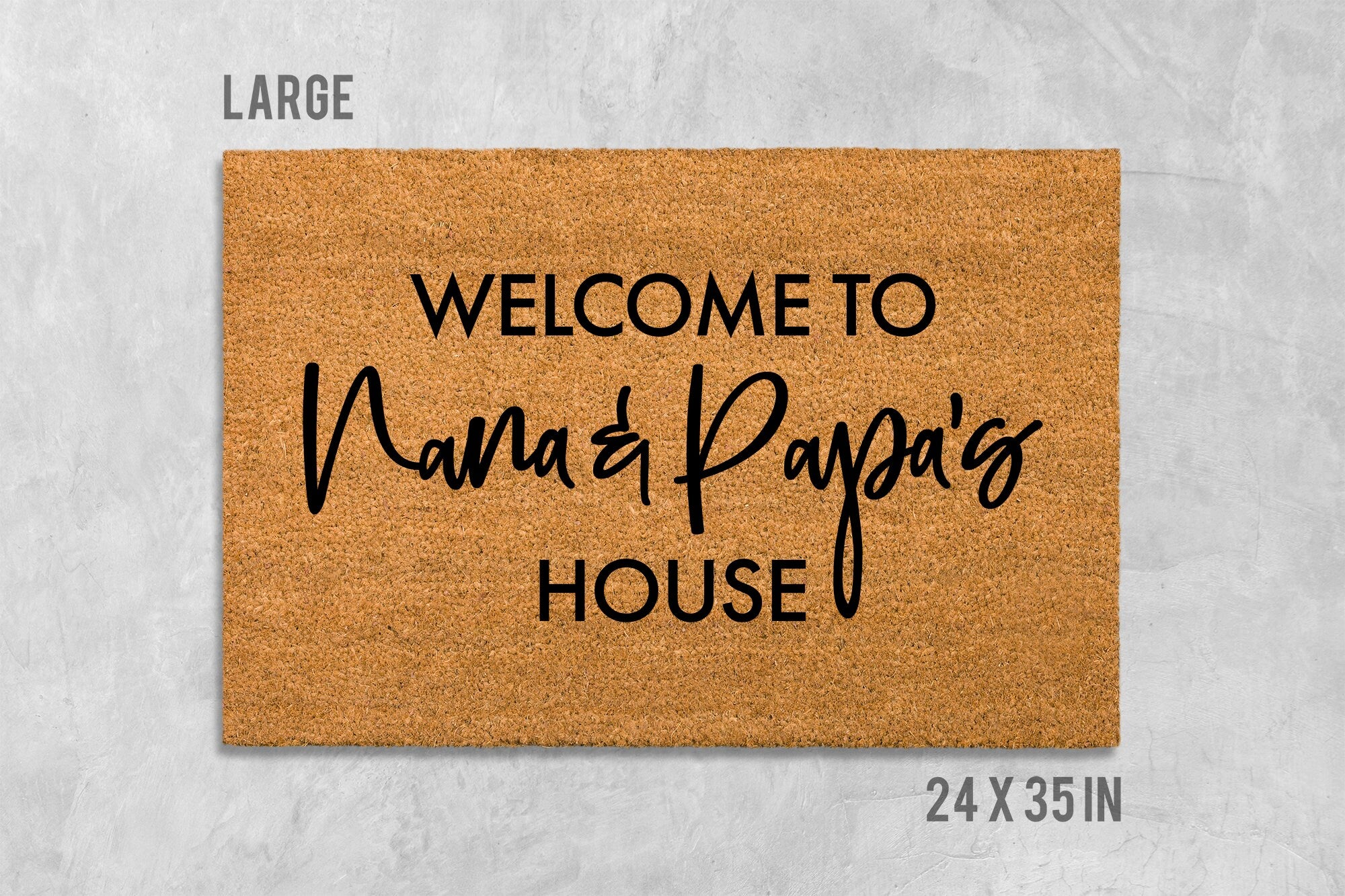 Nana and Papa Doormat: Welcome Mat for Grandparents’ Home