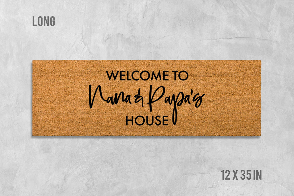Nana and Papa Doormat: Welcome Mat for Grandparents’ Home