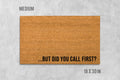 Funny Welcome Doormat - 'But Did You Call First?' Text Mat