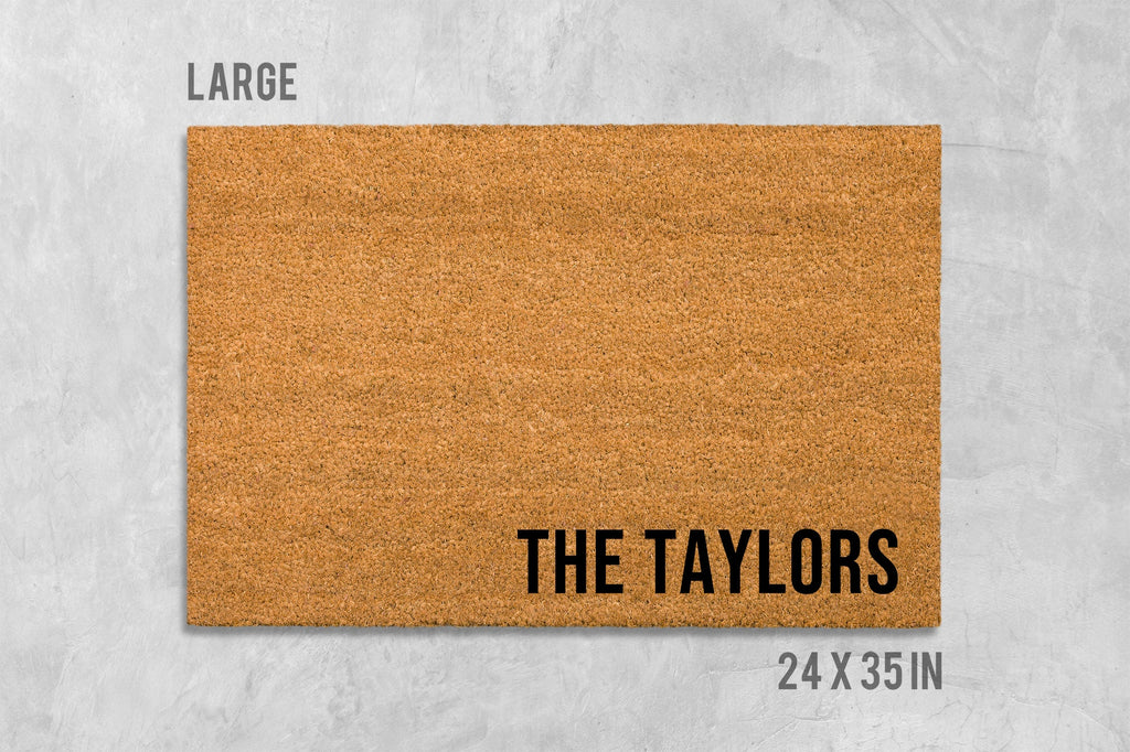 Custom Family Doormat, Custom Doormat, Housewarming Gift, Birthday Gift, Last Name Doormat, Last Name Door Mat, Surname Doormat, Wedding