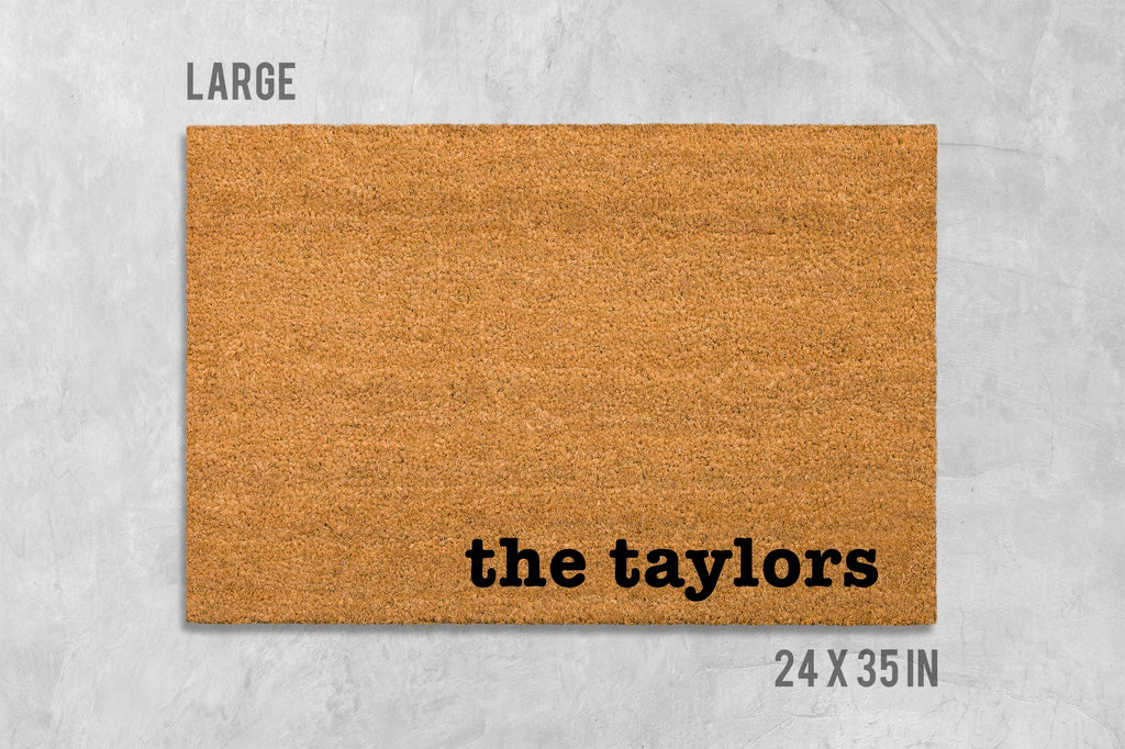 Custom Family Doormat, Custom Doormat, Housewarming Gift, Birthday Gift, Last Name Doormat, Last Name Door Mat, Surname Doormat, Wedding