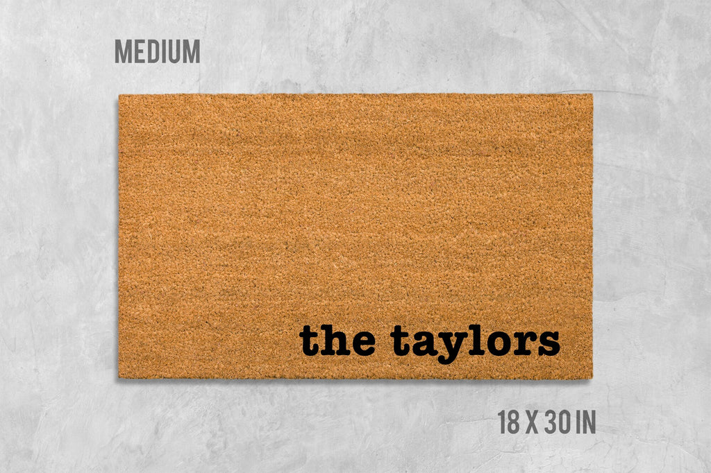 Custom Family Doormat, Custom Doormat, Housewarming Gift, Birthday Gift, Last Name Doormat, Last Name Door Mat, Surname Doormat, Wedding