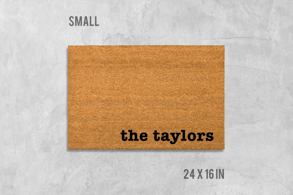 Custom Family Doormat, Custom Doormat, Housewarming Gift, Birthday Gift, Last Name Doormat, Last Name Door Mat, Surname Doormat, Wedding