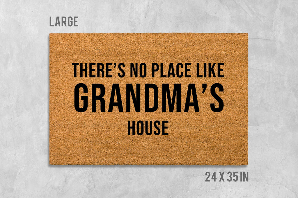 Custom Place Doormat, Custom Family Doormat, Housewarming Gift, Birthday Gift, Anniversary Gift, There's No Place Like, Welcome Mat, Gramdma
