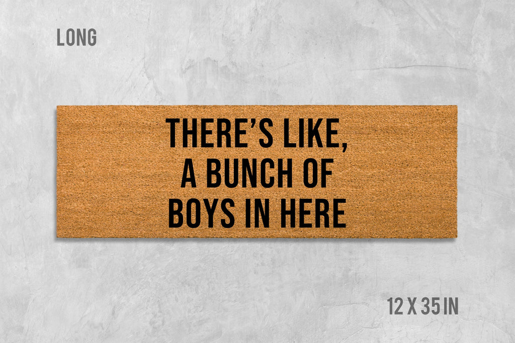 Welcome Doormat: Funny Boys Family Mat (Coir, Latex)