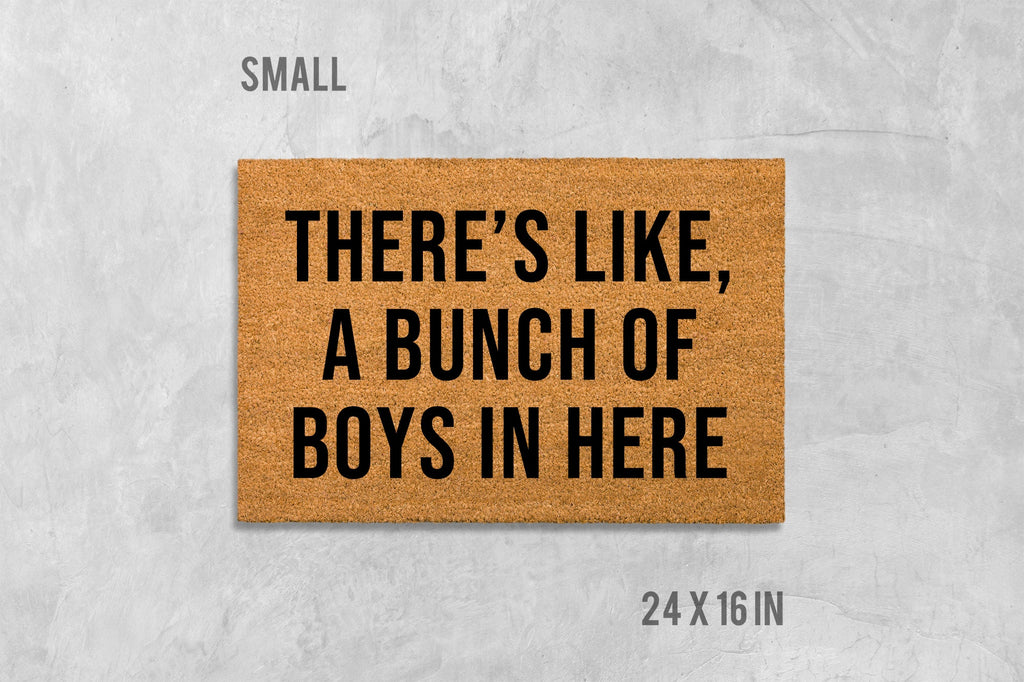 Welcome Doormat: Funny Boys Family Mat (Coir, Latex)