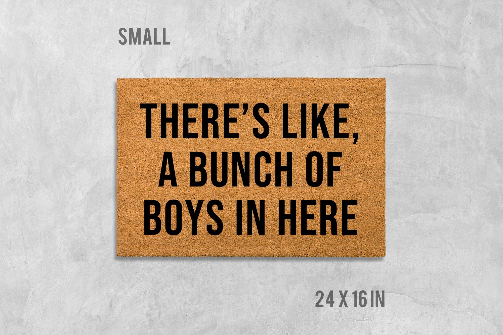 Welcome Doormat: Funny Boys Family Mat (Coir, Latex)