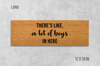 Family Welcome Doormat: Funny Boys Saying (Coir, Latex)