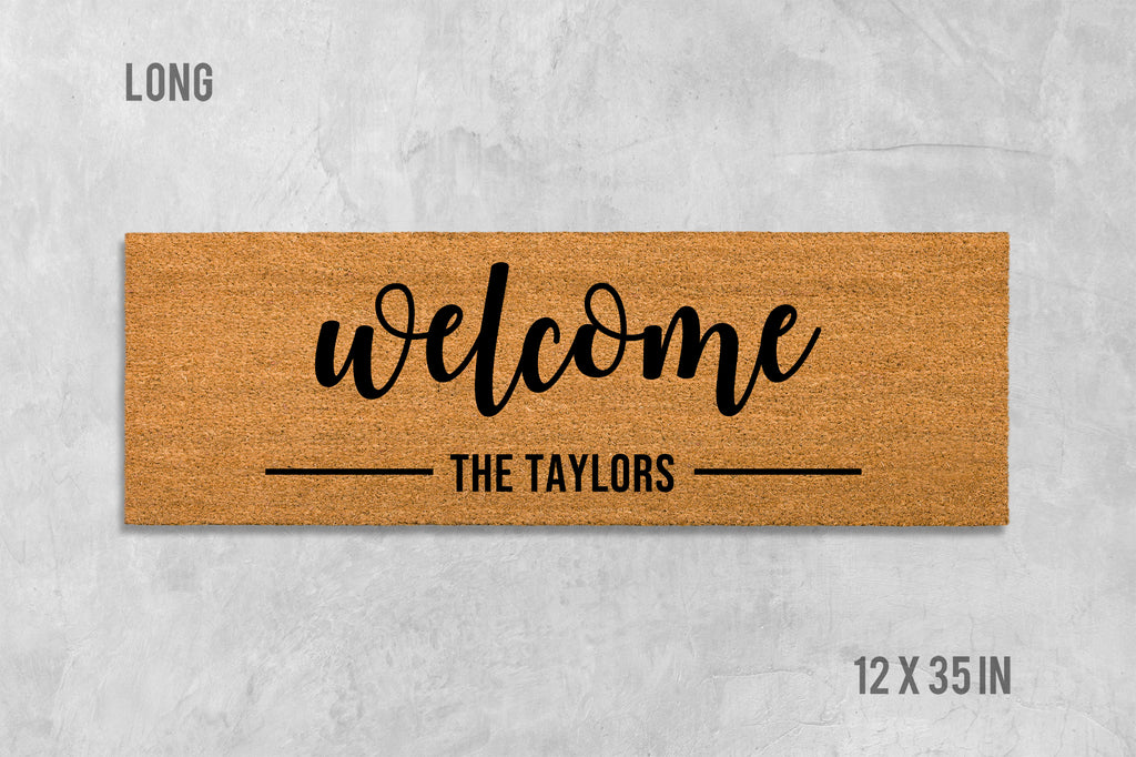 Personalized Family Doormat: Custom Last Name Welcome Mat