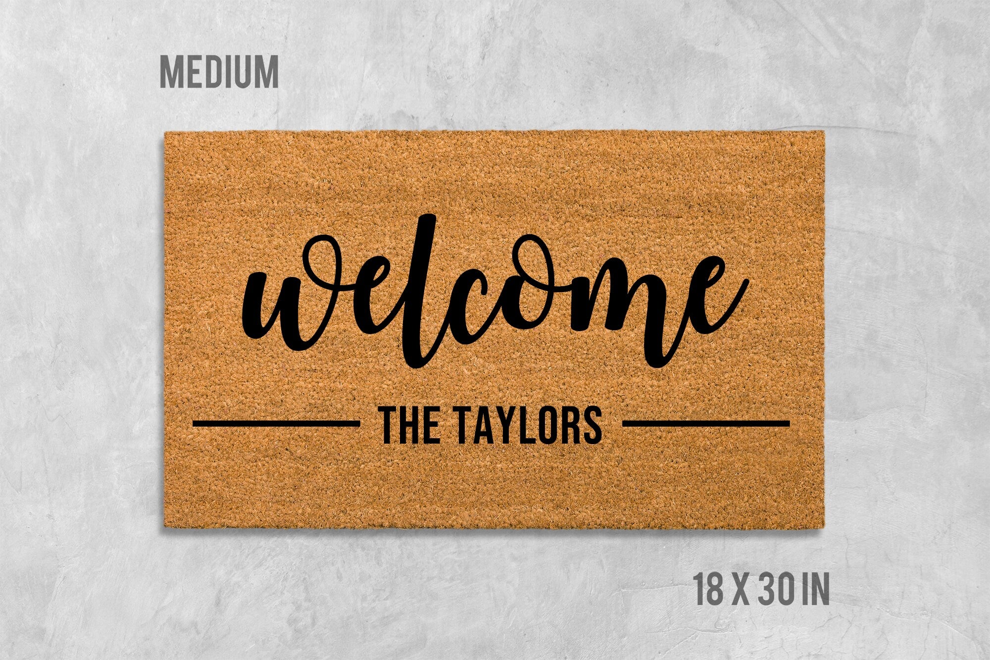 Personalized Family Doormat: Custom Last Name Welcome Mat
