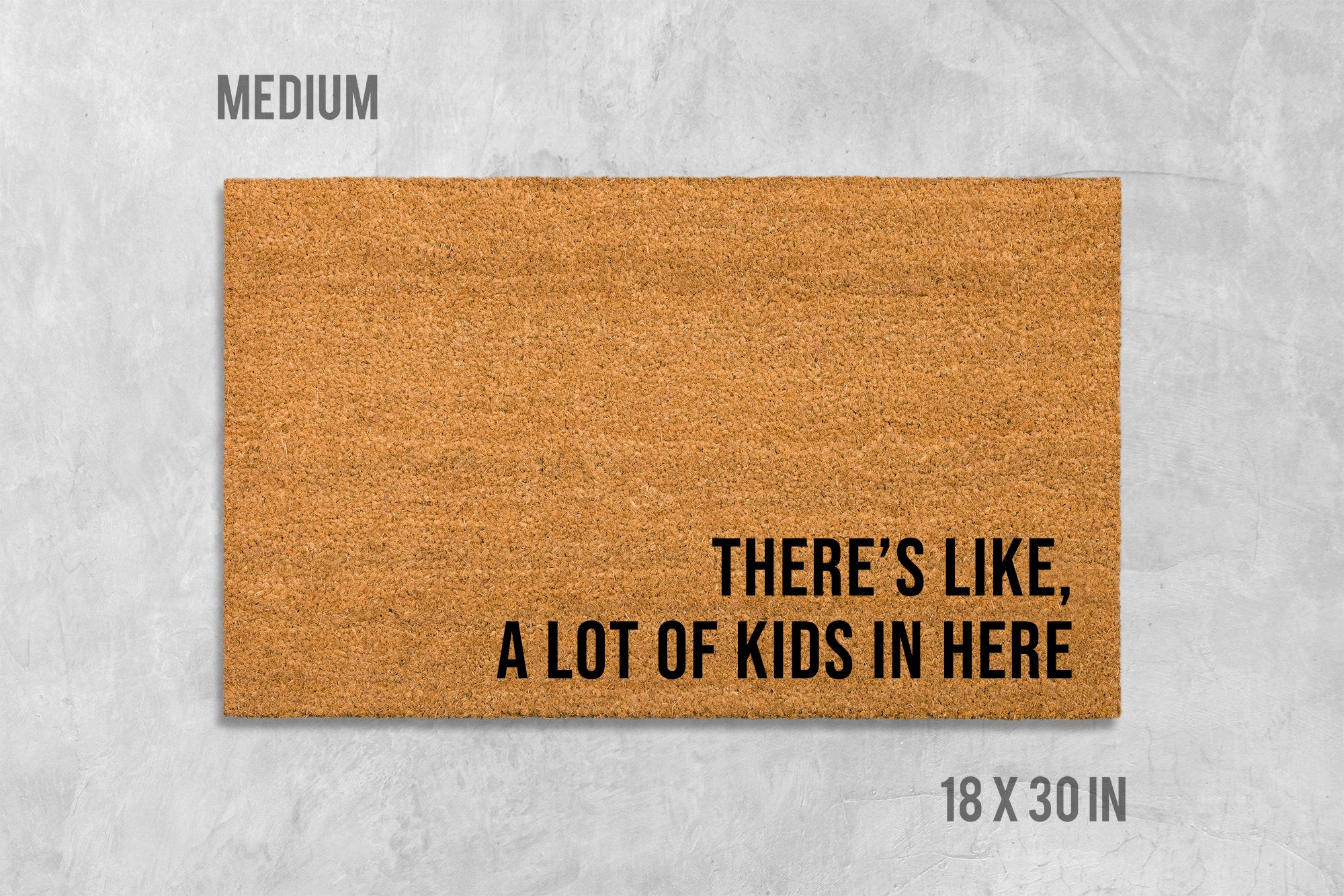 Funny Kids Doormat, Natural Coir Welcome Mat (Latex Backing)