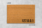 Geeky Network Doormat, 127.0.0.1 Design (Natural Coir, Latex)