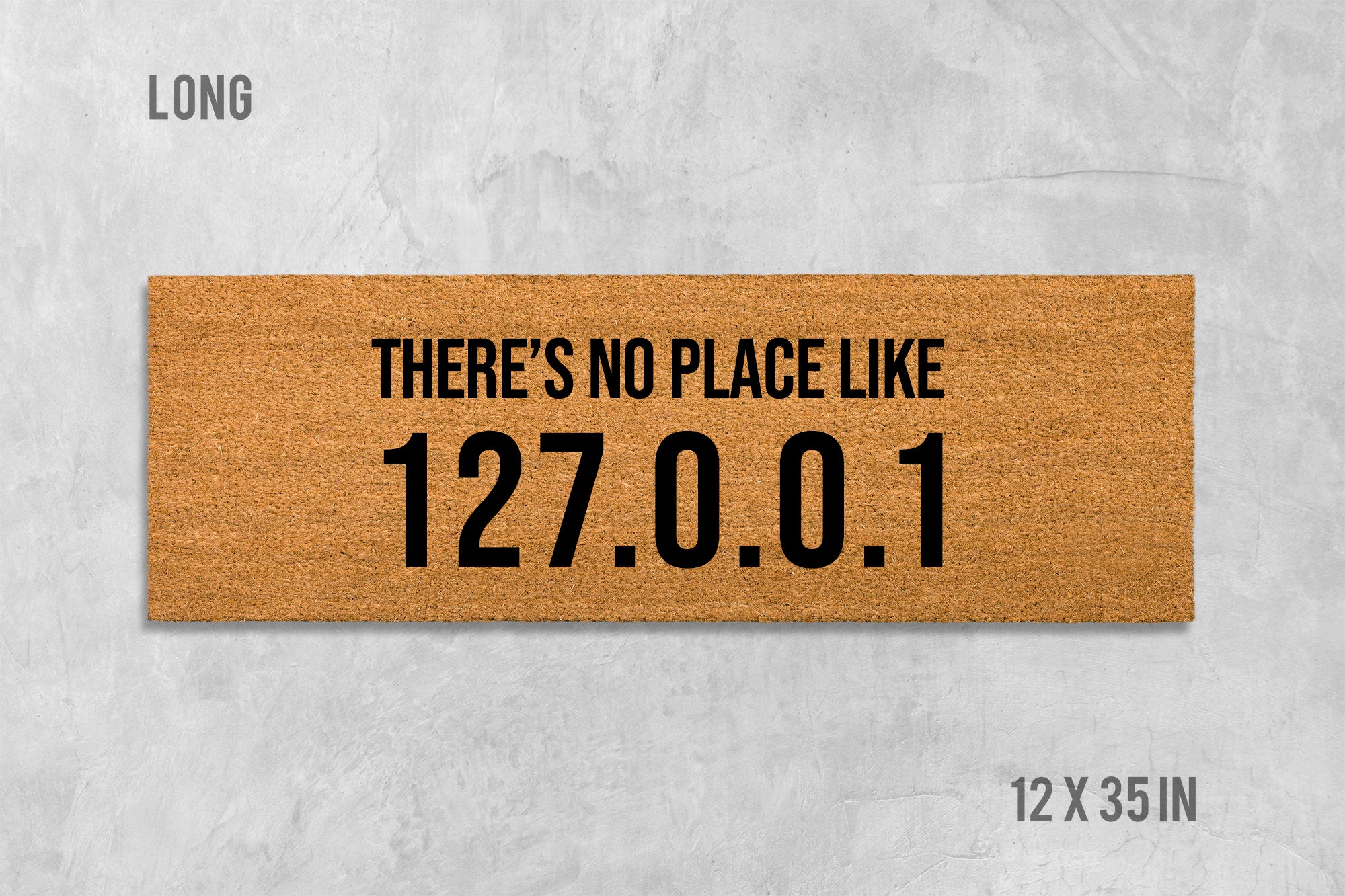IP Address Doormat: Geeky Welcome Mat (Natural Coir, Latex)