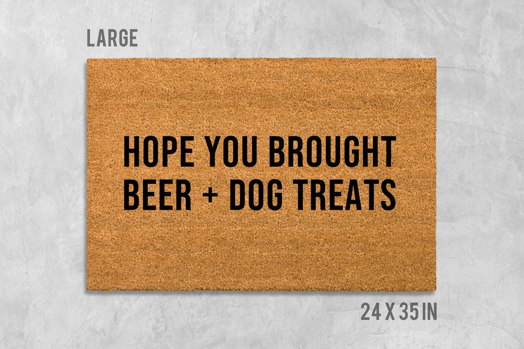 Dog Doormat, Coir Welcome Mat (Beer & Dog Lovers)