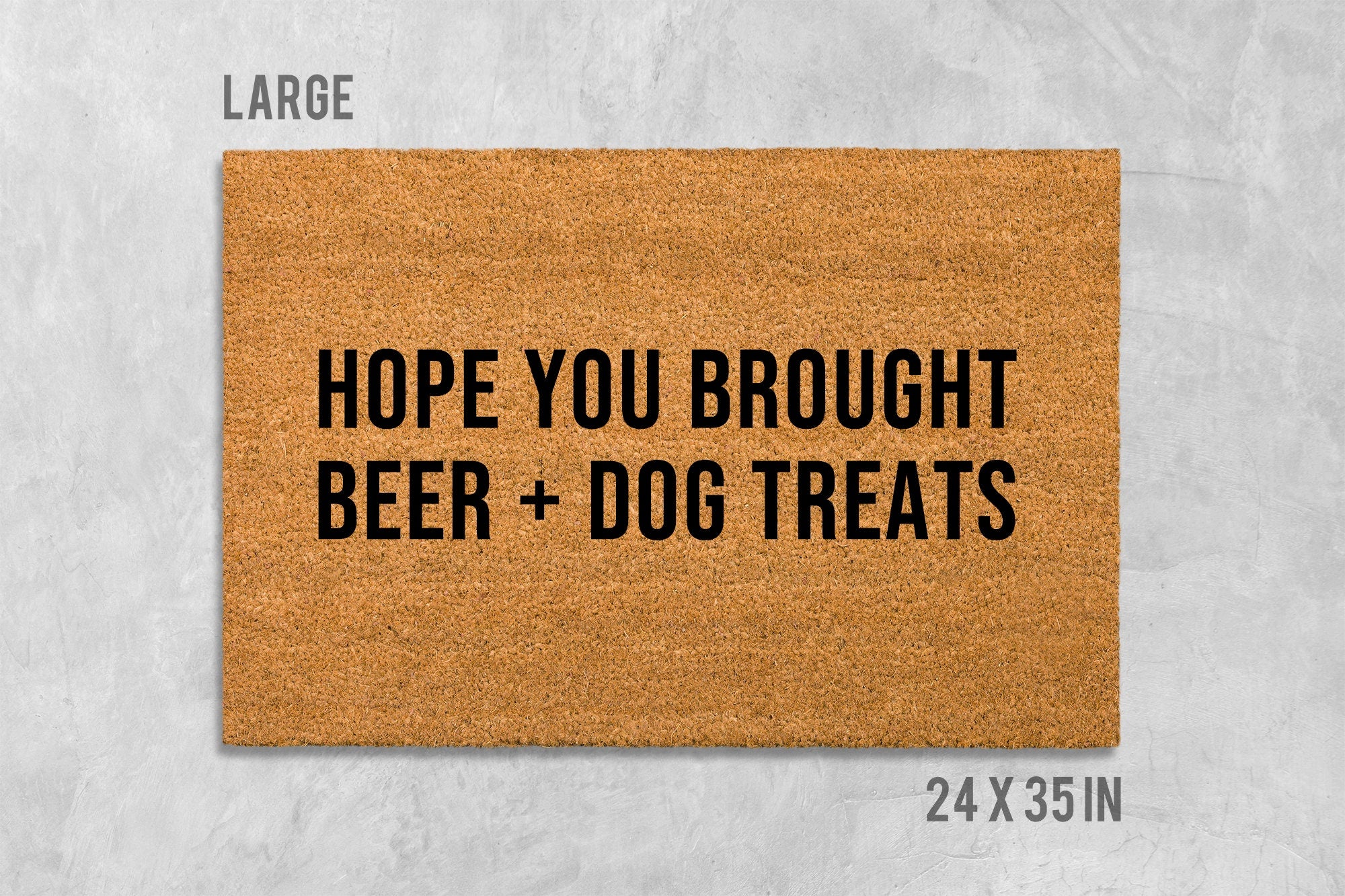 Dog Doormat, Coir Welcome Mat (Beer & Dog Lovers)