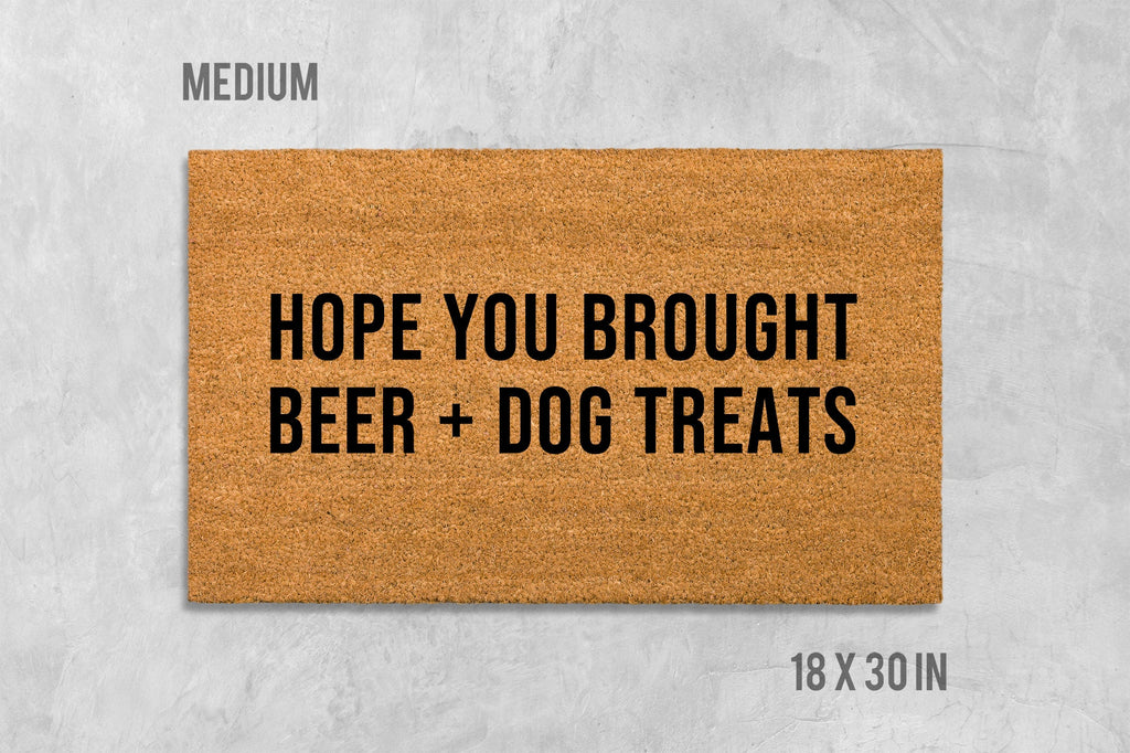 Dog Doormat, Coir Welcome Mat (Beer & Dog Lovers)